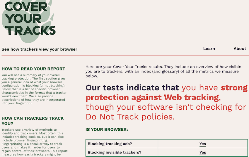 Cover you tracks